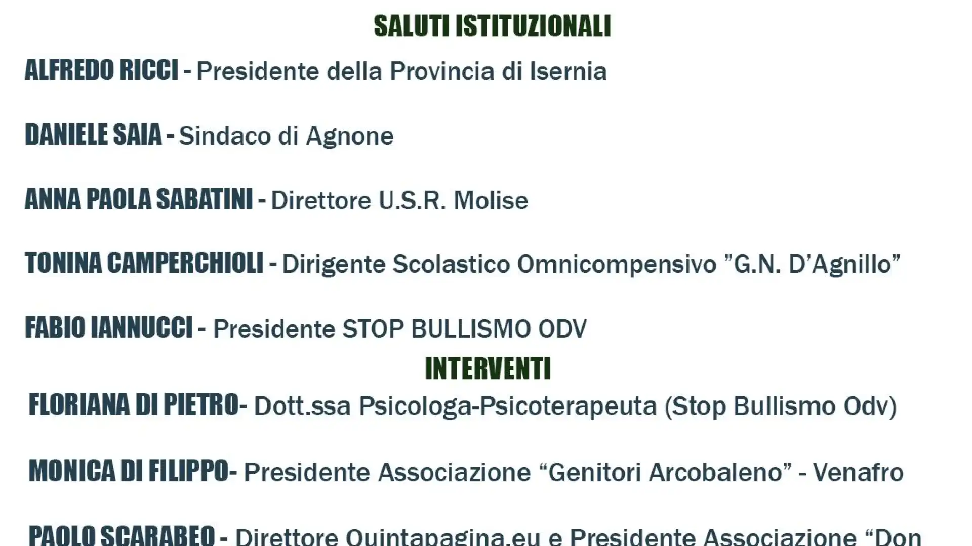 Agnone: Bullismo e Cyberbullismo, un importante convegno in programma venerdì 24 marzo.